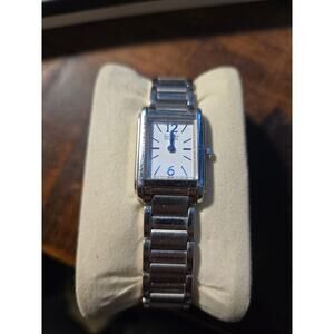 Citizen Eco-Drive Womens Watch 18mm Tank B023-S033B02 Stainless 6"